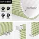 LazBlinds Cordless Cellular Shades, No Tools No Drill Light Filtering Honeycomb Shades Pleated Blinds for Windows, 36'' W x 64'' H, Green