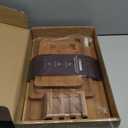 Astercook Deep-Carbonized Bamboo Cutting Boards for Kitchen with Wood Storage Stand, Reversible Charcuterie & Chopping Boards with Juice Grooves and Easy-Grip Handles, Knife-Friendly, Kitchen Gift