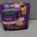Depend Night Defense Adult Diapers, Incontinence & Postpartum Bladder Leak Underwear for Women, Disposable, Overnight, Large, Blush, 14 Count