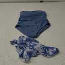 KANGKANG Girls Swimsuit Quick Dry Cut Out One Piece Swimsuits with Tropical Print Cover Up Skirt Bathing Suit Swimwear 7-18Y (13-14 Years, Dark Blue-1)