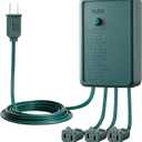 Gulfmew 3 Channel Chase Controller with Push Button, Christmas Light Controller with 16 Dazzling Functions, Memory Function, Weatherproof, for Indoor Outdoor Holiday Lighting Displays (3 Channel)