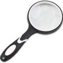Magnifying Glass 10X Handheld Reading Magnifier for Seniors & Kids, Thickened Magnifying Lens with Non-Slip Rubber Handle, Ideal for Reading Small Prints Hobby Observation Inspection (White)
