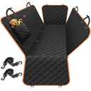 Lantoo Dog Seat Cover, Upgrade Large Back Seat Pet Seat Cover Hammock for Cars, Trucks, SUVs with Nonslip Backing, Side Flaps, Waterproof, Soft (Black)