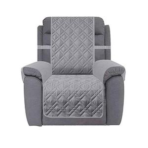 Ameritex Waterproof Nonslip Recliner Cover Stay in Place, Dog Chair Cover Furniture Protector, Ideal Recliner Slipcovers for Pets and Kids (Light Grey, 30'')