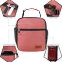 Femuar Lunch Box for Men Women Adults Small Lunch Bag for Office Work Picnic - Reusable Portable Lunchbox, Pink