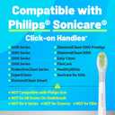 2 x Japanese Brand Whitening Replacement Toothbrush Heads, Compatible with Philips Sonicare Click-on Handles, 6 Pack, Medium, with Tongue Cleaner (CA668, White)