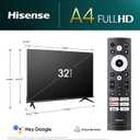 Hisense 32-Inch Class A4 Series Remote and Stand