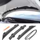 Majatou Front Hood Seal Strip Waterproof Model 3 Hood Strip Cover, Hood Dust Proof Seal Strip Front Hood Seal Chassis Cover Water Strip Firm Fixed Dustproof Compatible with Tesla Model 2017 to 2022