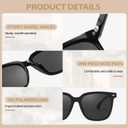 Oversized Polarized Sunglasses for Women Men Classic Trendy Stylish Square Shades UV400 Protection with Case SG521