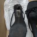 DREAM PAIRS Kitten Heels for Women Flip Flops Slip on Low Heels Open Square Toe Thong Heeled Strappy Sandals Slides Comfortable Dress Shoes (7, Black)