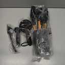 Silicone Cooking Utensils Set - AVGPD Silicone Kitchen Utensils for Cooking Wooden Handles, 446F Heat Resistant Kitchen Utensil Spatula Sets, Gadgets for Non-Stick Cookware BPA FREE (Black)