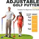 Adjustable Golf Putter, Mini Golf Set - 2 Golf Clubs with 6 Balls & 2 Cup with Flag, Two-Way Putter for Right & Left Handed, Battle Golf for All Heights & Beginners, Indoor & Backyard Mini Golf