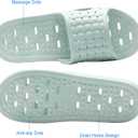 Shower Shoes Quick Dry Non-Slip Bathroom Slippers for Men Women Dorm Home Slides (6.5-7.5 Women/5.5-6.5 Men, Blue)