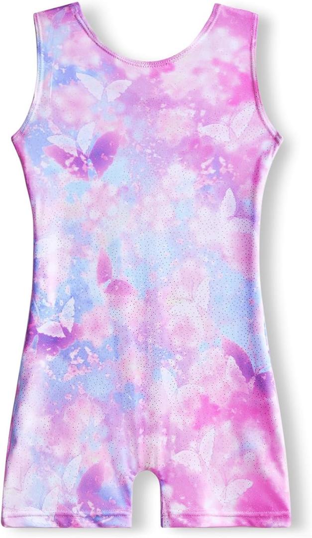 MYQFF Gymnastics Leotards for Girls Toddler Kids Dance Outfits Sparkle Tumbling Biketards Unitard Unicorn Mermaid (5-6 Years)