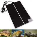 Reptile Heating Pad with Temperature Adjustment, 110V Non-Adhesive Heat Mat for Reptiles Tortoise Snakes Lizard Gecko Hermit Crab Turtle Amphibians - 20W Terrarium Heat Pad (16.5 x 11 IN)