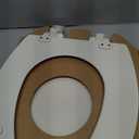 Mayfair Cassel Slow Close Toilet Seat, Easy Clean, Non Slip Premium Wood Seat, Easy Install, Made in USA, Elongated, Biscuit