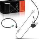 A-Premium Front Left Driver Side Power Window Regulator with 2-Pin Plug Motor Compatible with Kenworth T700 2011-2015, T2000 2003-2011 & Peterbilt 387 2006-2010, 587 2011