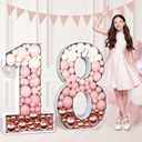 imprsv 3FT Mosaic Numbers for Balloons 18th Birthday Decorations Mosaic Number Frame 18 Large Numbers for Party Number Balloon Anniversary Decor