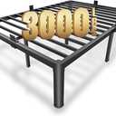 MAF 14 Inch Full Size Metal Platform Bed Frame with Round Corner Legs, 3000 LBS Heavy Duty Steel Slats Support, Noise Free, No Box Spring Needed, Easy Assembly