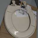 Bemis 730SLEC Slow Close Toilet Seat, Easy Clean Hinges and Durable Plastic Seat, Made in USA, Round, Bone