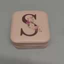 Inngeroo Mothers Day Mom Gifts for Wife Daughter Grandma, Travel Jewelry Case Box Organizer, Personalized Gifts for Women Teen Girls Mom Aunt Sister, Bridesmaid Gifts Traveling Essentials, Initial S