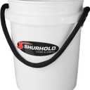 Shurhold Worlds Best Rope Handle Bucket - Tough Molded Plastic with Leak-Free Design, Even Weight Distribution & Built for Heavy-Duty Use - 5g - White (EXP 09/30/26)