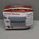 Homemate Heated Blanket Electric Throw - 50"x60" Heating Blanket Throw 1/2/4/6/8 Hours Auto-Off 10 Heat Level Over-Heat Protection Flannel Sherpa ETL Certification (01 - Light Grey)