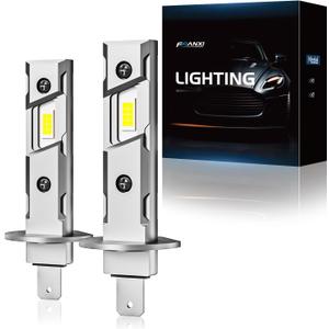 FRANXI H1 Bulbs, Super Bright Fog Light Bulbs, 6000k Cool White, 1:1 Mini Size Design, Plug and Play, Pack of 2