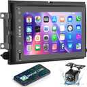 Podofo Android Car Stereo for Ford F150 F250 F350 Fusion Edge Explorer Taurus Freestar, 7 inch Touch Screen Bluetooth Radio with GPS Navigation Support FM/RDS SWC USB Mirrorlink Backup Camera