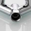 Tecmolog G1/2 Shower Diverter Shut Off Valve Brass Shower Head Splitter 2 Way for Bathroom, Chrome, DSF014A