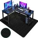 Vicwe Office Chair Mat for Hardwood Floor, 63" x 51" Large Office Chair Mat, Gaming Chair Mat for Hardwood, Easy Glide for Chairs, Multi-Purpose Floor Protector Desk Chair Mat for Home Office (63"x51" (for hard floors), Black)