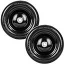 2 PCS 9x3.50" Flat Free Lawn Mower Tire on Wheel, Centered Hub, Universal Fit Smooth Tread Tire for Zero Turn Lawn Mowers, with Universal Adapter Kit