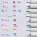5 x Pentel EnerGel Pearl Deluxe RTX Retractable Liquid Gel Pen, (0.7mm), Black Ink/Blue Ink, 2 Pack (BL77WBP2AC)