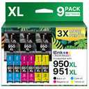 950XL and 951XL Ink Cartridges Combo Pack (5-Pack) Replacement for HP 950XL 951XL Ink Cartridges for HP Printers OfficeJet 8600 Series Pro 251dw, 8100, 8600 Series