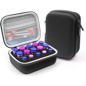 Krypthos 15 Slots Insulin Vial Protector Case, Insulin Vial Organizer Bag for Diabetics Standard 10ml U-100 Vials, Insulin Carrying Case Fridge Holder Storage Holder, No Ice Pack