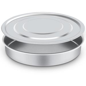 Lab Sieve Pan with Lid, Chromium-Plated Steel Test Sieves Pan, Economy Standard Analysis Sample Test Sieves for Industrial Laboratory Homes, 12Inch/30cm Diameter 2.75in/7cm Height