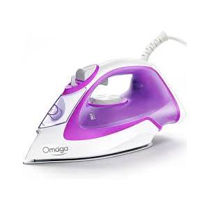 OMAIGA Steam Iron for Clothes, 1750W Iron with Rapid Heating, NonStick Ceramic Soleplate, Powerful Steam, SelfCleaning, AutoOff, AntiDrip, 15.21oz Water Tank Ironing Clothes for Home, Purple