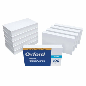 Oxford 30 (1000 PK) Blank Index Cards, 3" x 5", White, 1,000 Cards (10 Packs of 100) (30)