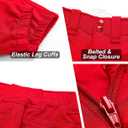 3 x DEVOROPA Girls Softball Pants Youth Boys Baseball Pants Durable Kids Fast Pitch Tee Ball Training Practice Pants with Pockets (Red, L)
