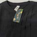 Blooming Jelly Women's Dressy Casual Blouses Business Work Tops Long Sleeve V Neck Pleated Shirts 2025 Fall Outfits (X-Large, Black)