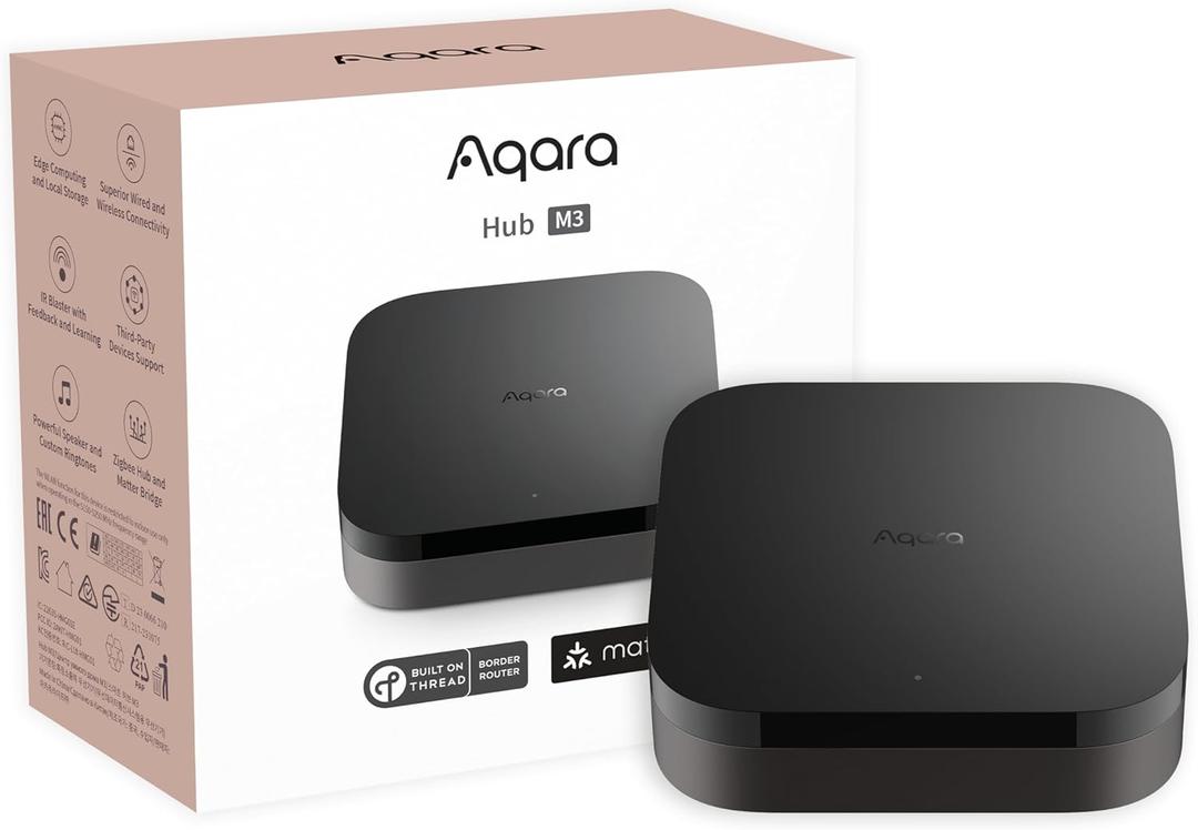 Aqara Smart Home Hub M3 for Advanced Automation, Matter Controller, Thread Border Router, Features Zigbee, Bluetooth, Wi-Fi, PoE, IR, Supports Alexa, Apple HomeKit, SmartThings, Home Assistant