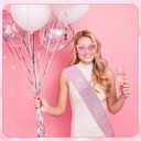 3 x Pink Birthday Princess Sash and Sunglasses for Women Birthday Girl Party Decoration Party Gifts