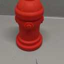 Silicone Potty Training Dog Fire Hydrant | Pee Training for Male Dogs | Petite 4" W x 7" H (Red)