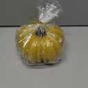 4.7in Pumpkin Shaped Candle Yellow