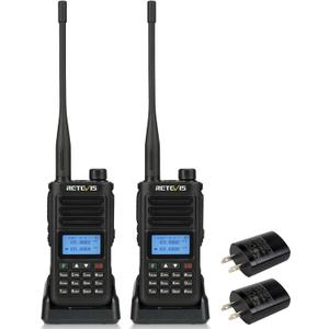 Retevis RA89 Ham Radio Handheld, Dual Band Two Way Radio, IP68 Waterproof, 2500mAh USB-C, Chirp, Frequency Match, Long Range Walkie Talkies for Blizzard, Survival, Emergency Rescue (2 Pack)