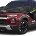 KouKou Waterproof SUV Car Cover Suitable for Chevy Trailblazer from 2020 to 2025, 6 Layers Windproof All Weather Waterproof Outdoor Cover Sun Rain UV Dust Snow Protection. Black