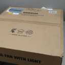 VOLISUN Low Profile Ceiling Fans with Lights and Remote, 23.6in Flush Mount Ceiling Fans with Light, 3000K-6500K Dimmable Fandelier LED Fan Light, Black Bladeless Ceiling Fans with Lights for Bedroom