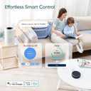 LEVOIT Air Purifier for Home Bedroom Dorm Room, Smart & Voice Control, AHAM VERIFIDE, 3-in-1 Filter With HEPA Sleep Mode, for Pollen, Pollutants, Smoke, Dander, Dust, Core 200S-P, White