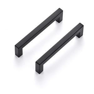 Ravinte 10 Pack Square Bar Kitchen Cabinet Handles Matte Black Cabinet Pulls Drawer Pulls with 5 Inch Hole Center Kitchen Cabinet Hardware