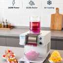 260W Commercial Snowflake Ice Machine, 110 LBS/24H Bingsu Maker with Adjustable Ice Texture, SUS304 Food-Contact Parts, Air Cooled for Cafe